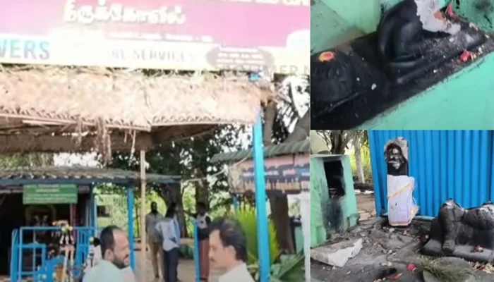 Hindu temple vandalised, and temple idols desecrated by unknown miscreants in Tamil Nadu