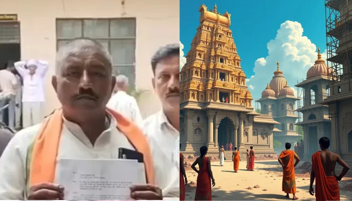 Hindu temple land illegally encroached by land grabbers in Uttar Pradesh
