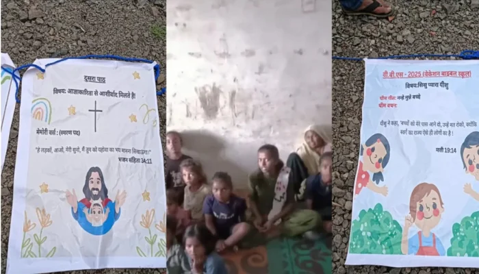 Tribal Hindus and their children targeted for conversion to Christianity with promises of money, education, and healthcare; Hindu deities insulted