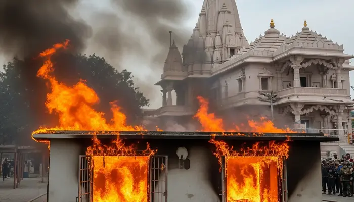 Temple priest’s room burnt in Bhatni Hanuman Mandir after repeated theft attempts
