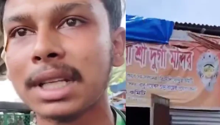 Hindu boy assaulted by Bangladeshi army while safeguarding Hindu temple against Muslim mob