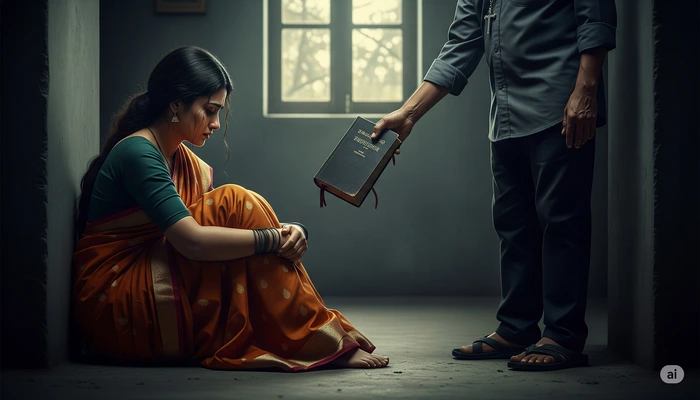 Hindu woman tortured for religious conversion by Christian in-laws; Hindu deities denigrated