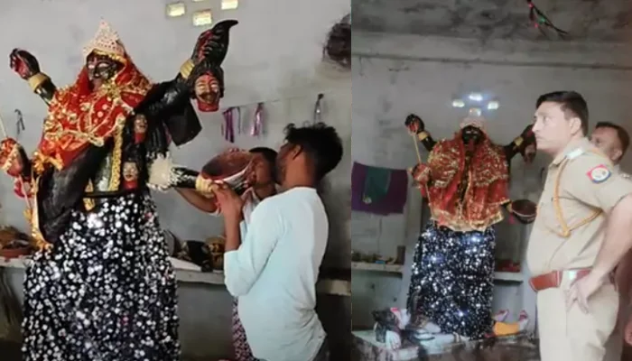 Kali idol vandalised by Muslim man and accomplice; Hindu deities abused and priest threatened with death