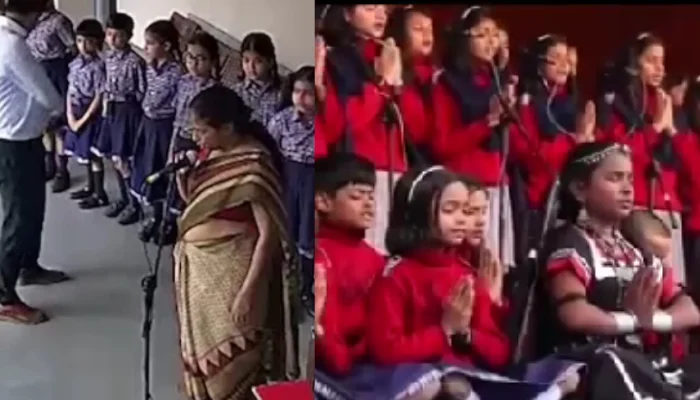 Hindu students compelled to recite the Islamic Kalma during a morning prayer session by the school authorities
