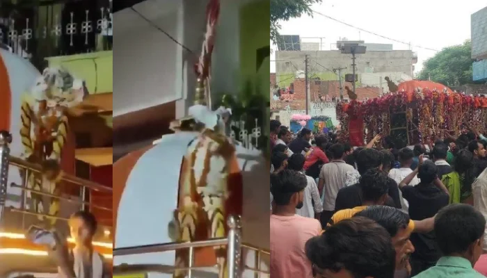 Hindu religious sentiments mocked: Muslim men dance on top of Hindu temple amidst Muharram procession