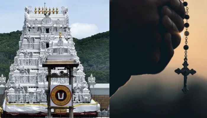 Attack on Hindu sentiments: Christian temple officer masquerading with Hindu name deliberately violates temple rules and secretly attends church prayers