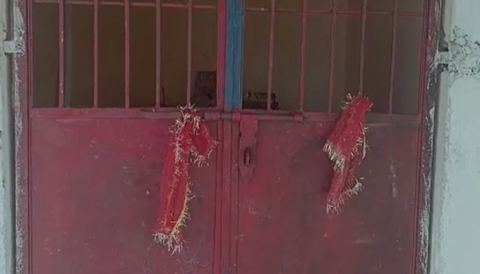 Donation box with funds stolen from Hindu temple, another box of different religion placed