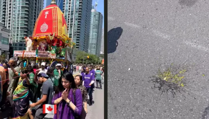 Hindu religious procession defiled: Eggs thrown at Rath Yatra and Hindu devotees participating in the religious event in Canada