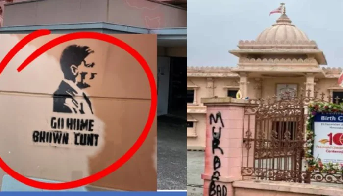 Deliberate attack on Hindu religious beliefs: Hindu temple vandalised and defaced with hateful slurs in Australia