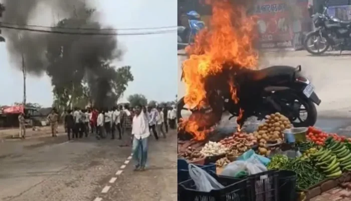 Hindus targeted in large-scale communal violence by armed Muslim mob; shops and vehicles set on fire, stone pelting reported