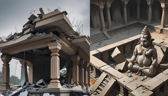 Hindu temple attacked and Shivling desecrated by Muslim miscreants in Uttar Pradesh