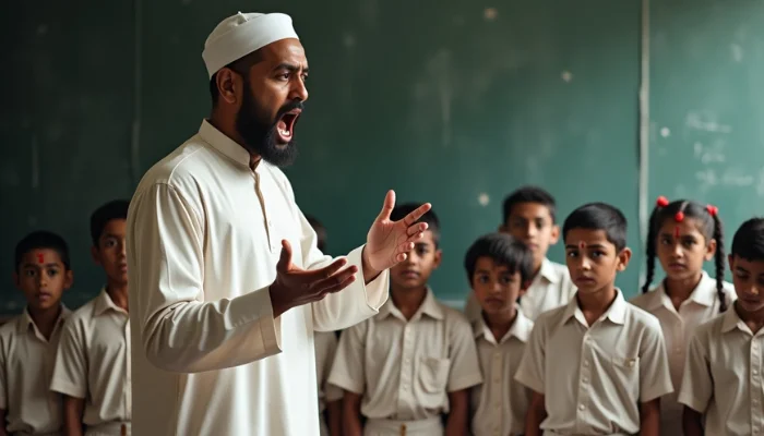 Minor Hindu students forced to recite Islamic prayer Sura Fateha by Muslim principal in Assam
