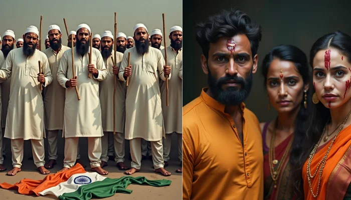 Hindus violently attacked for objecting to Muslim disruption and desecration of Indian flag during Independence Day celebrations