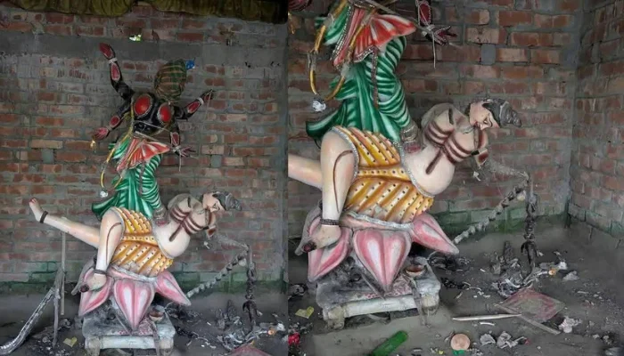 Hindu temple attacked and temple idols vandalised by miscreants in Bangladesh amidst rampant persecution of Hindus