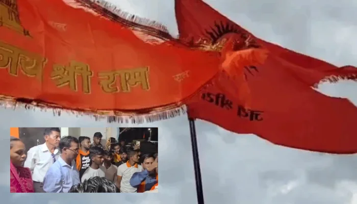 Hindu man targeted and threatened by Muslims for hoisting saffron flag, later harassed and assaulted by police