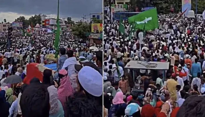 Tensions flared in Bhadravati as pro-Pakistan slogans raised during Muslim religious procession