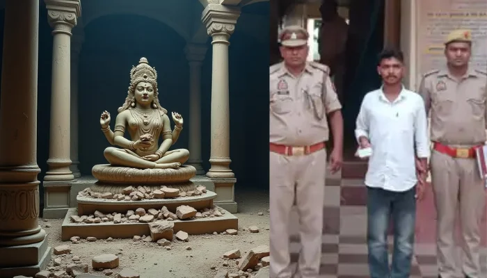 Attack on Hindu religious sentiments: Hindu temple vandalised and robbed by miscreant in Uttar Pradesh