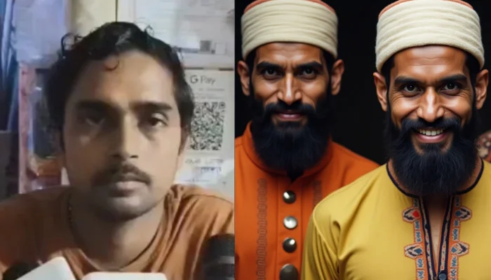 Hindu priest threatened and manhandled by Muslims for playing Hanuman Chalisa on loudspeaker in Muslim-dominated area