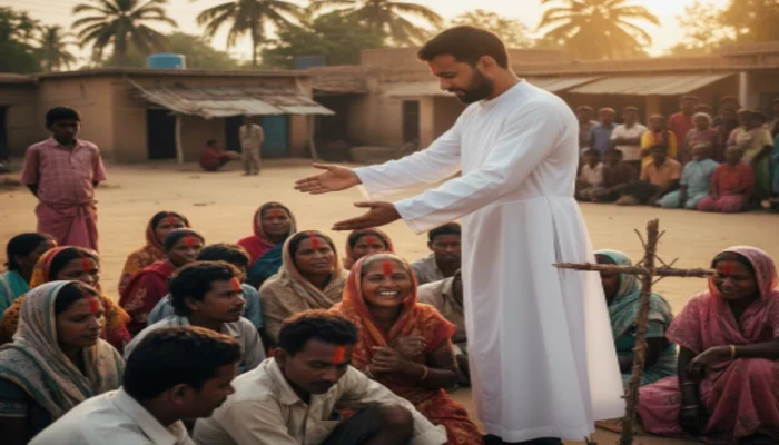 Tribal Hindu families brainwashed into Christian conversion under the pretext of curing illnesses; accused urged villagers to throw away Hindu deities