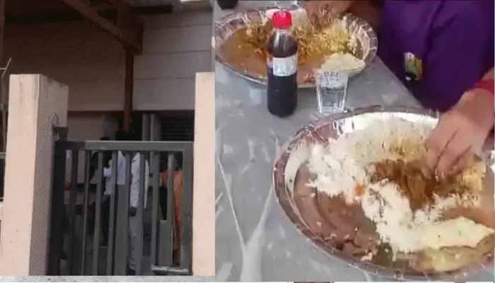 Hindu customs insulted: Non-vegetarian food served and eaten before Goddess Saraswati idol at alumni event in Surat