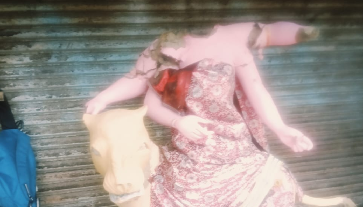 Idol of Goddess Jagaddhatri beheaded in South 24 Parganas, West Bengal, ahead of Navami Puja
