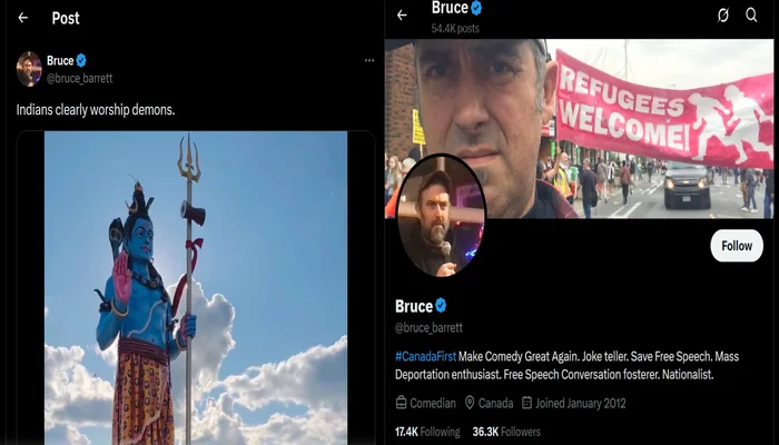 Lord Shiva denigrated by Canadian comedian on social media
