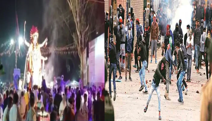 Kali Mata idol immersion procession attacked with stones while moving through Muslim dominated area