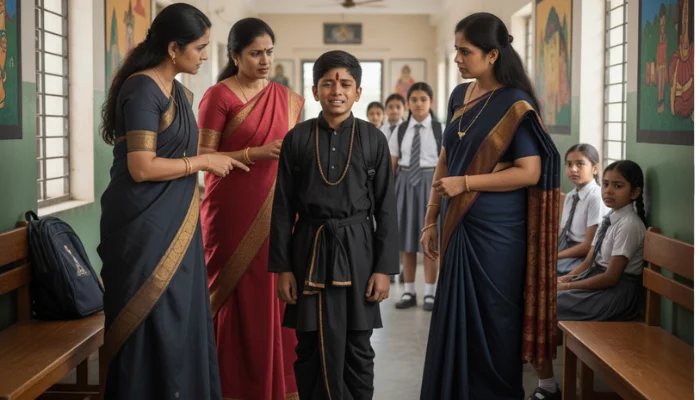 Hindu student denied classroom entry for wearing Ayyappa Deeksha attire and Mala in Andhra Pradesh