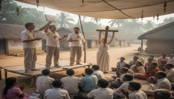 Hindu families lured with inducements and brainwashed to convert to Christianity by missionaries in Haryana