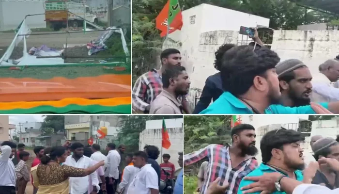 Political function disrupted in Vellore; Muslim youths damage banners and threaten participants not to come to “their area”