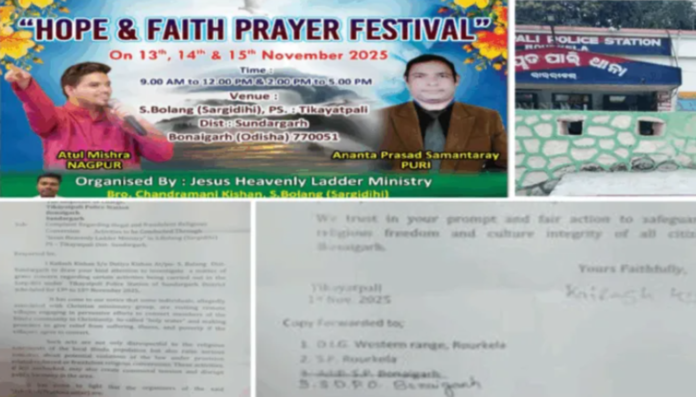 Tribal Hindus targeted for conversion through Christian prayer event in Sundargarh Odisha