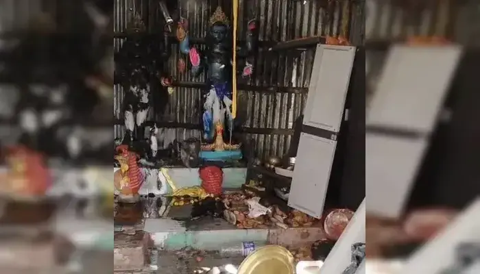 Hindu temple set ablaze, deity's idol damaged by miscreants in West Bengal