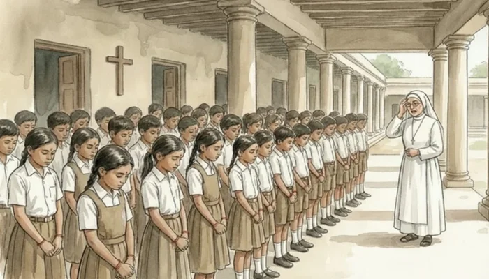 Minor Hindu girls punished and assaulted for wearing Hindu religious symbols to school by Christian headmistress