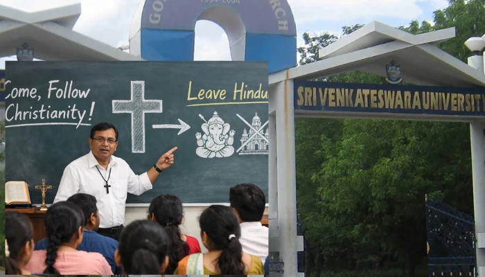 Hindu students targeted for conversion, Hindu deities mocked by Christian HOD in Tirupati's Sri Venkateshwara University, Andhra Pradesh