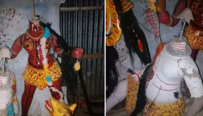 Hindu temple idols vandalised by miscreants in Bangladesh amidst ongoing persecution of Hindus