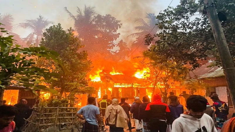 Hindu man targeted for attempted murder as Muslims set his house on fire in Bangladesh