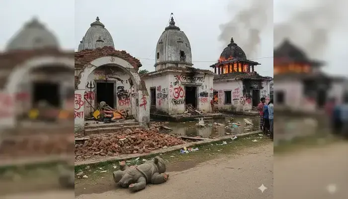 Hindu temples attacked and looted, sacred idols desecrated by miscreants in Bangladesh amidst ongoing persecution of Hindus