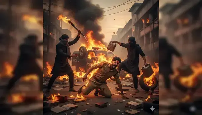 Hindu police officer religiously profiled, killed and his body set ablaze by Muslim mob in Bangladesh