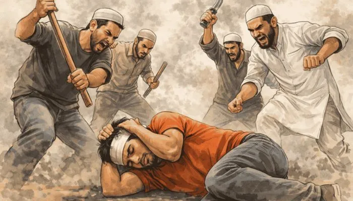 Hindu man brutally assaulted and stone-pelted by Muslim mob in Mathura; accused threatened to slaughter all Hindus by calling them "Kafirs"