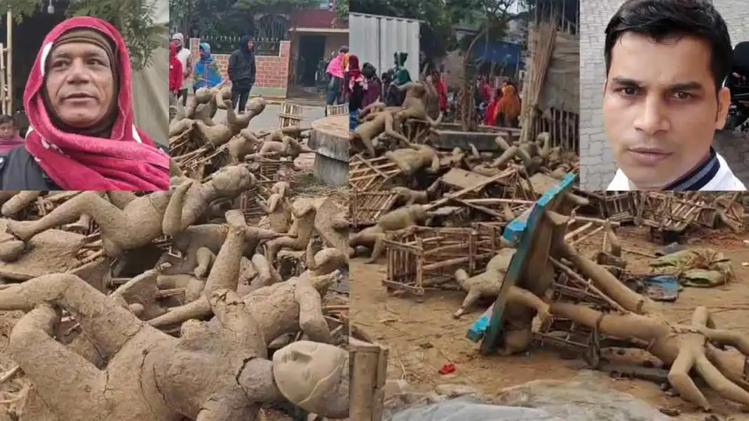 Hindu idols vandalised, 70–80 Saraswati and Kali idols found destroyed in West Bengal's Shantipur