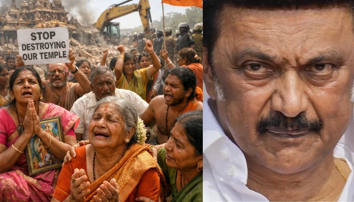 Hindu Temple demolished within a day of Karthigai Deepam judgement by state government in Tiruppur, Tamil Nadu