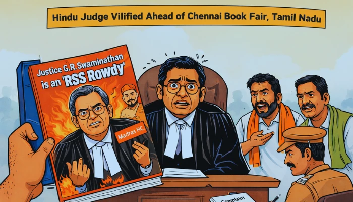 Hindu judge vilified through derogatory book ahead of Chennai Book Fair in Chennai, Tamil Nadu