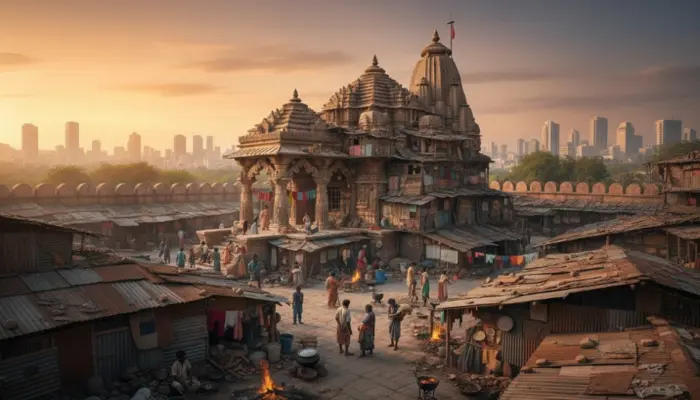 Hindu temple land targeted for encroachment and illegal construction in Sant Kabir Nagar, Uttar Pradesh
