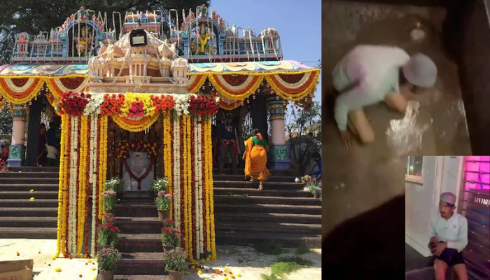 Sacred premises of revered Hindu temple desecrated as Muslim man caught red handed defecating inside