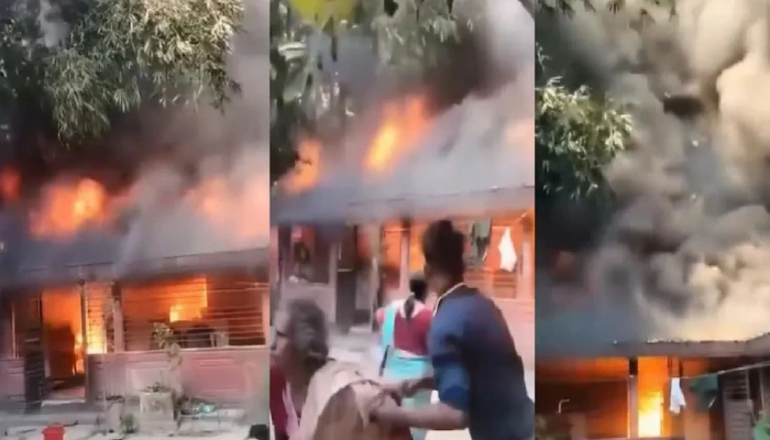 Hindu home selectively targeted and set ablaze by Muslims in Bangladesh amidst ongoing persecution of Hindus