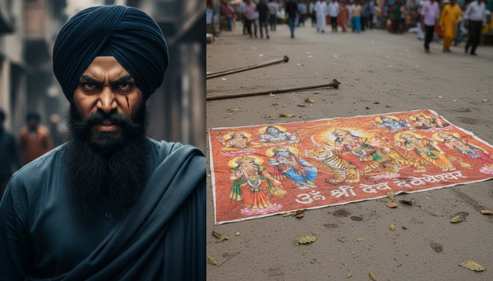 Hindu sentiments outraged as Sikh man desecrates banners depicting Hindu deities in Amritsar