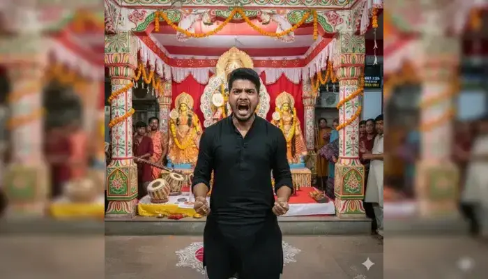 Saraswati Puja celebrations desecrated; intoxicated man hurls abusive remarks against Hindu deities near puja pandal