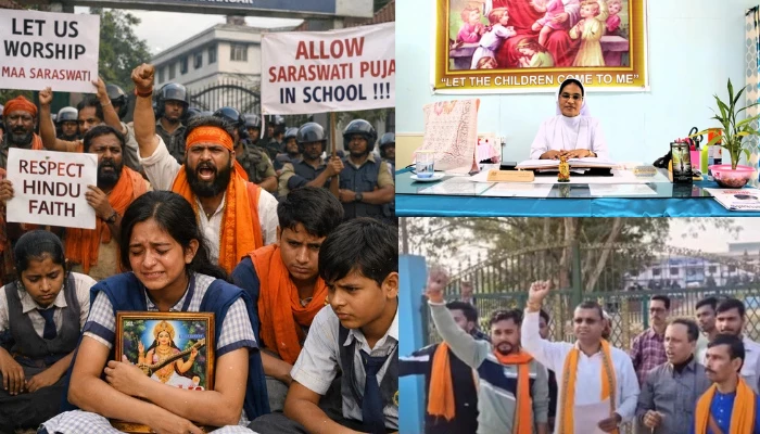 Hindu students denied permission to celebrate Saraswati Puja in missionary school despite being the majority, Tripura