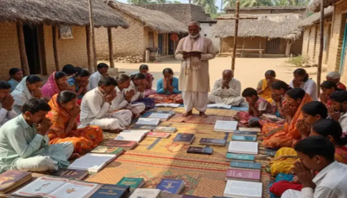 Hindu man targeted and offered inducements for religious conversion by Christian man, under guise of prayer meeting