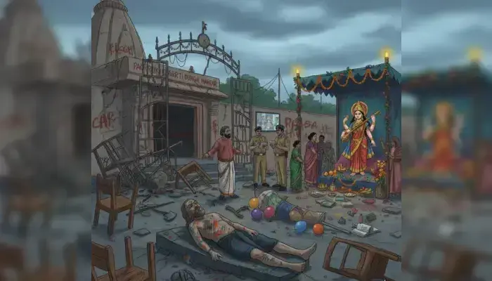 Hindu temple and Saraswati Puja pandal vandalised; revered statue of temple's founder desecrated by miscreants in Bihar
